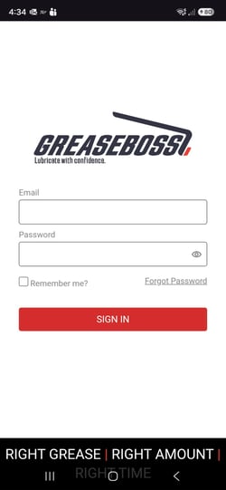 GreaseBoss App Screenshot Login Screen 2026 10